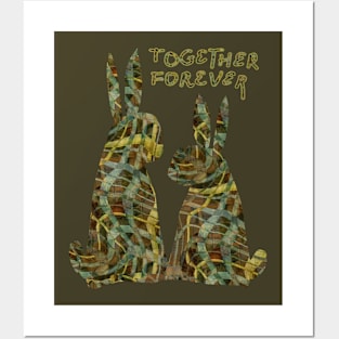 couple of rabbits Posters and Art